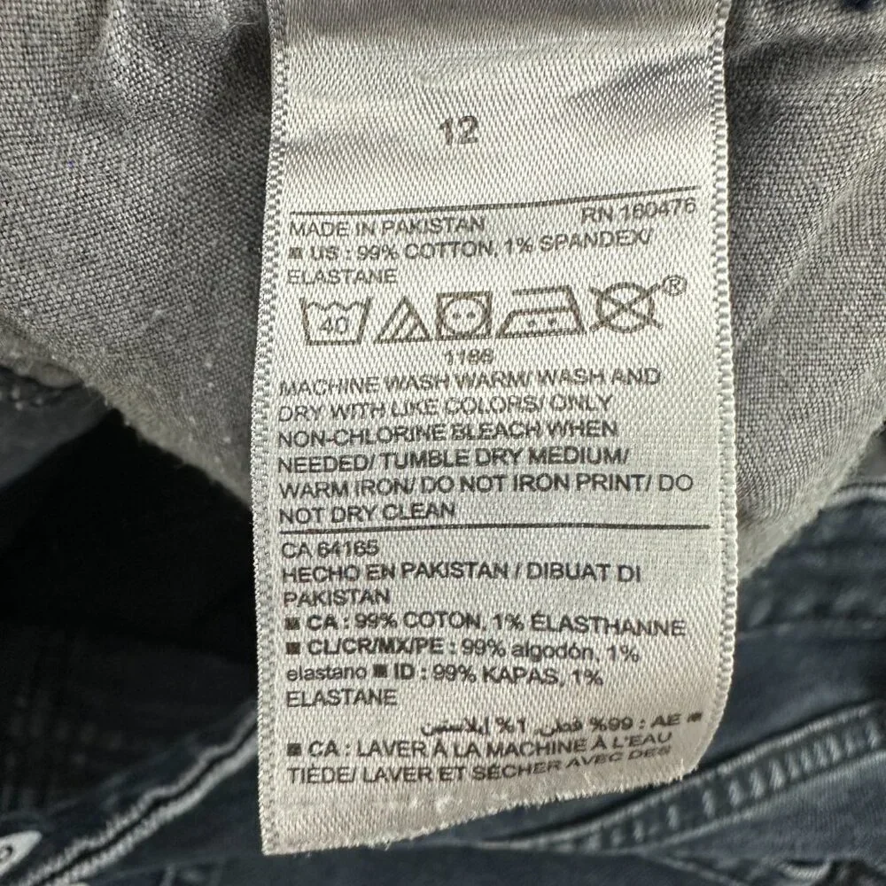 Old Navy OG Straight High Rise Distressed Women's‎ size 12 Dark Blue Denim Jeans